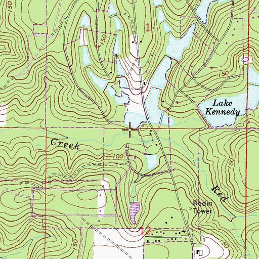 Topographic Map of Red Wash Branch, FL