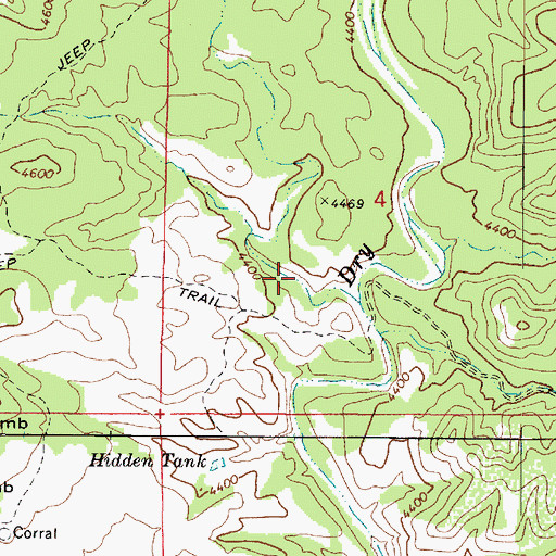 Topographic Map of Fay Canyon, AZ