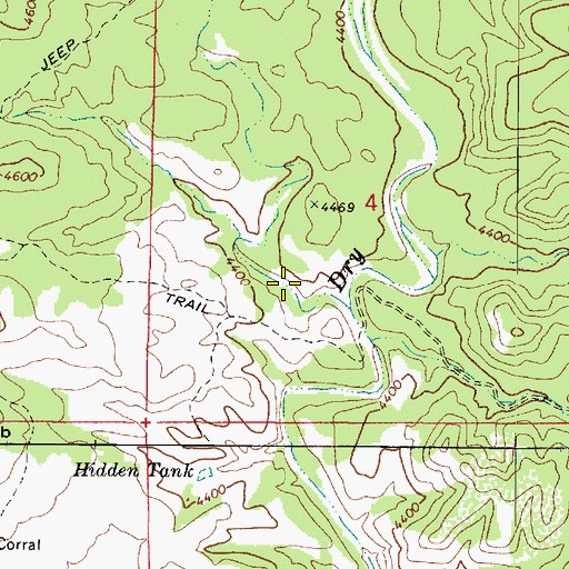 Topographic Map of Fay Canyon, AZ