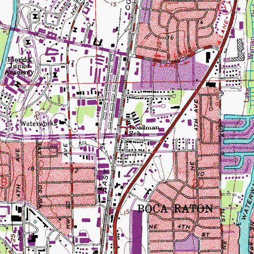 Topographic Map of Roadman School, FL