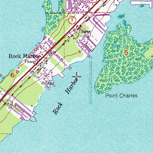 Topographic Map of Rock Harbor, FL