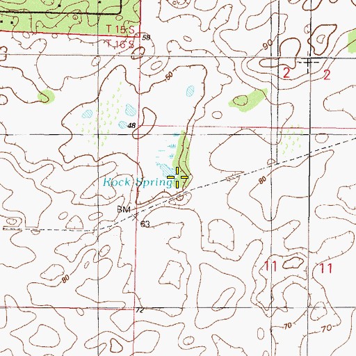 Topographic Map of Rock Spring, FL