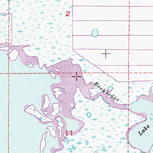 Topographic Map of Rockedge Creek, FL