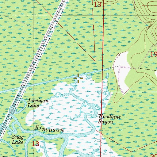 Topographic Map of Rocky Creek, FL