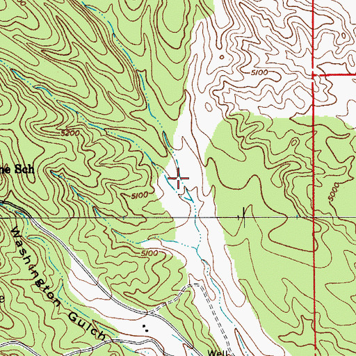 Topographic Map of Finley and Adams Canyon, AZ
