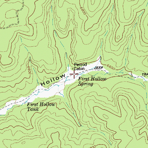 Topographic Map of First Hollow Spring, AZ
