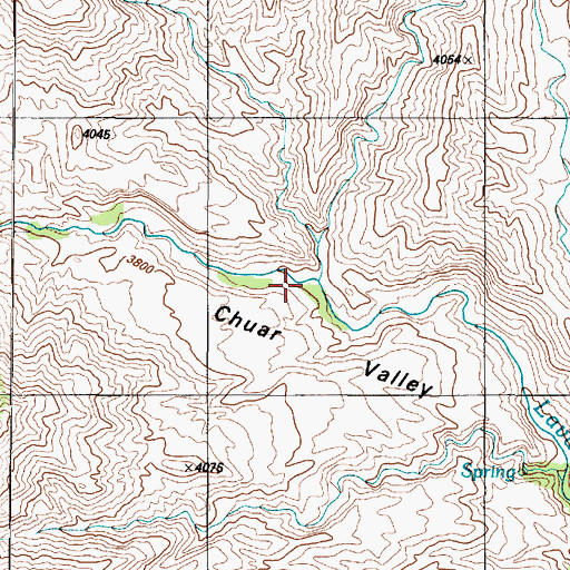 Topographic Map of Chuar Creek, AZ
