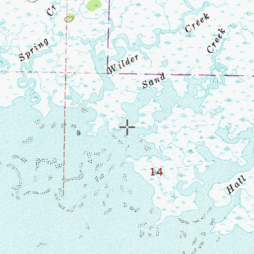 Topographic Map of Sand Creek, FL