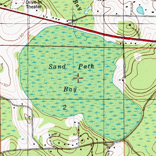 Topographic Map of Sand Path Bay, FL