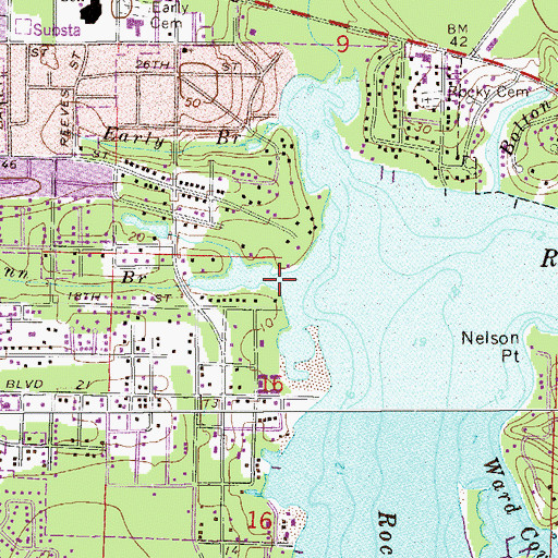 Topographic Map of Sarah Ann Branch, FL