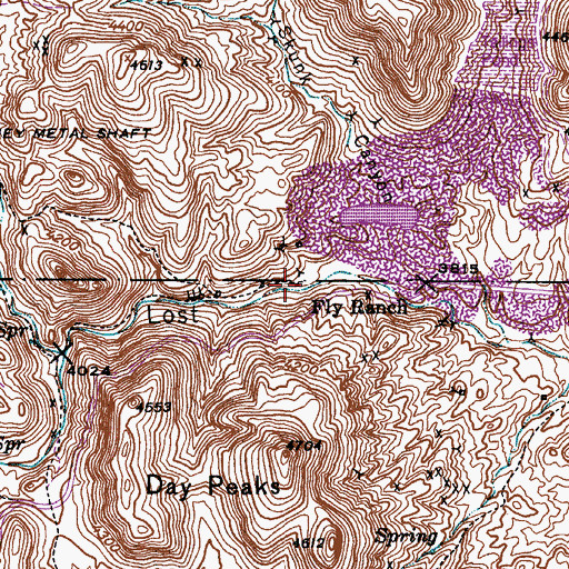 Topographic Map of Fly Ranch, AZ