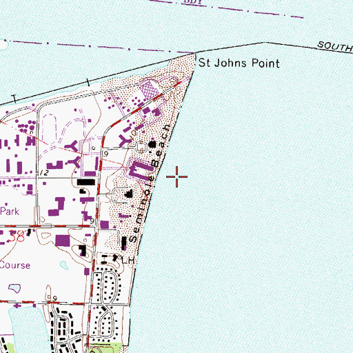Topographic Map of Seminole Beach, FL