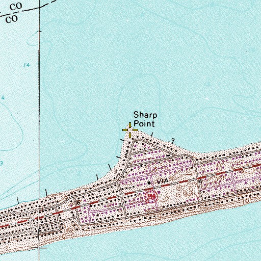Topographic Map of Sharp Point, FL