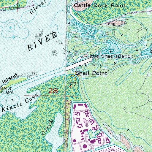 Topographic Map of Shell Point, FL