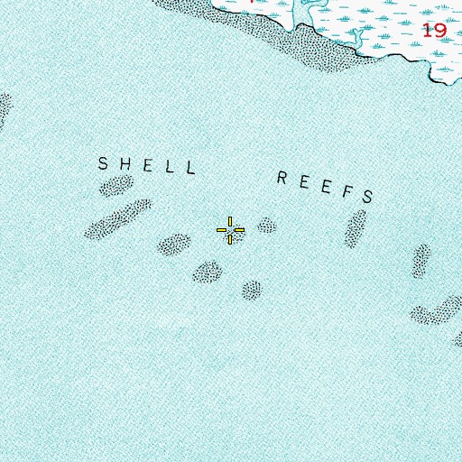 Topographic Map of Shell Reefs, FL