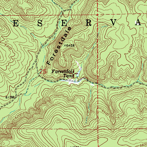 Topographic Map of Forestdale Tank, AZ