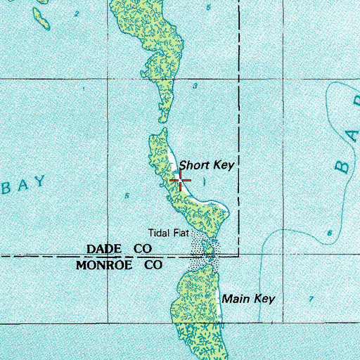 Topographic Map of Short Key, FL