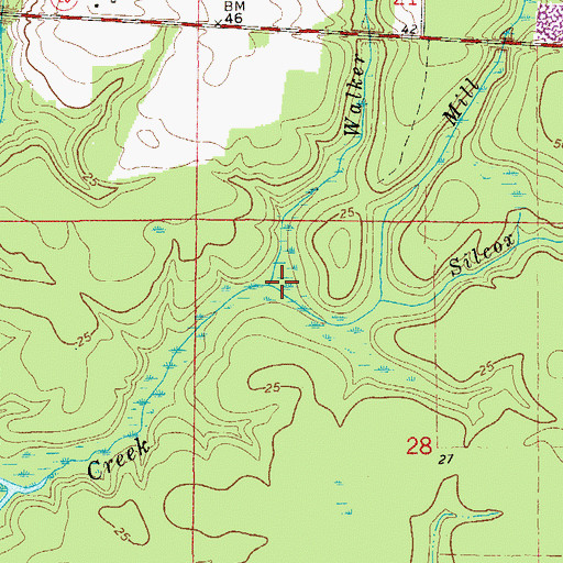 Topographic Map of Silcox Branch, FL