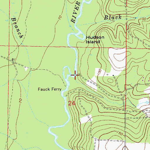 Topographic Map of Silver Creek, FL