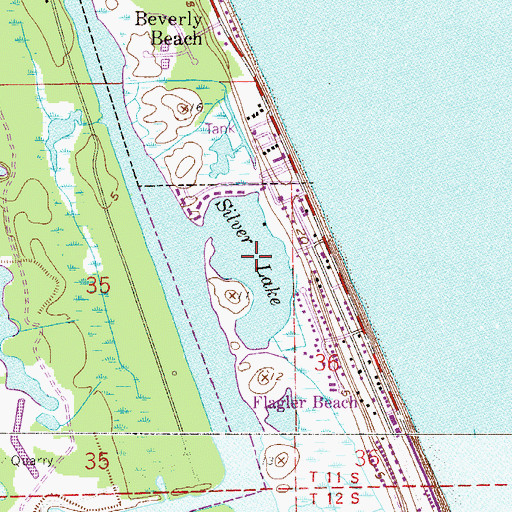 Topographic Map of Silver Lake, FL