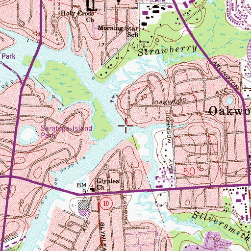 Topographic Map of Silversmith Creek, FL