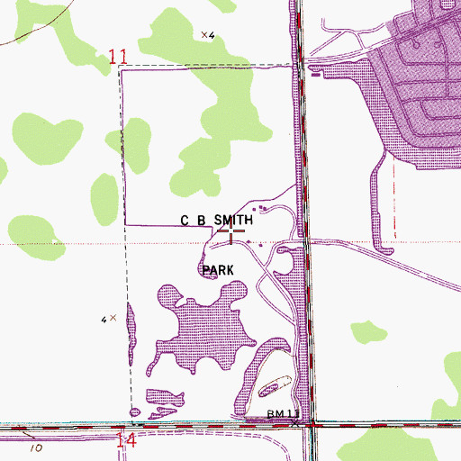 Topographic Map of Snake Creek Park, FL