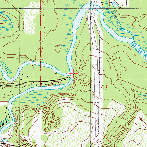Topographic Map of South Fork Black Creek, FL