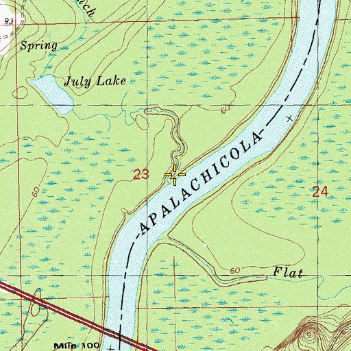 Topographic Map of Spring Branch, FL