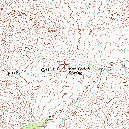 Topographic Map of Fox Gulch Spring, AZ