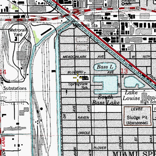 Topographic Map of Springview Elementary School, FL