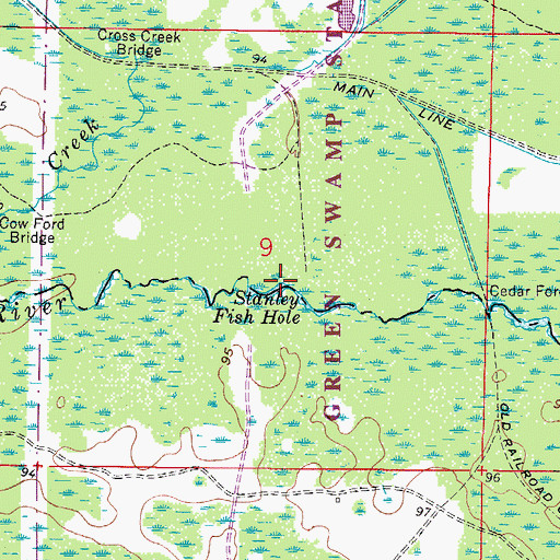 Topographic Map of Stanley Fish Hole, FL