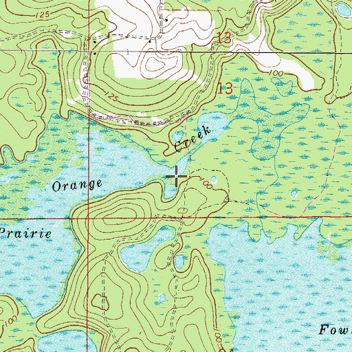 Topographic Map of Stanley Prairie, FL