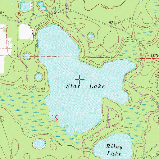 Topographic Map of Star Lake, FL