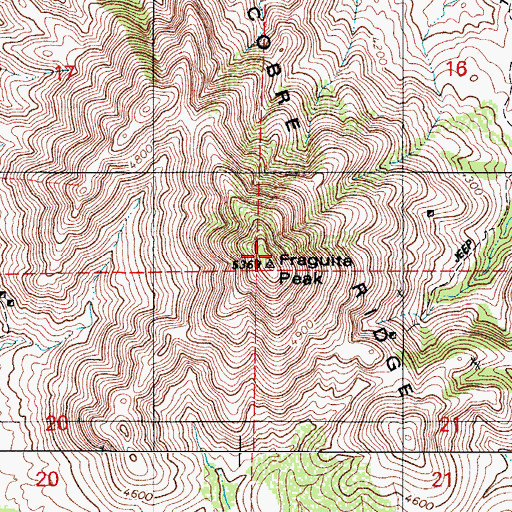 Topographic Map of Fraguita Peak, AZ