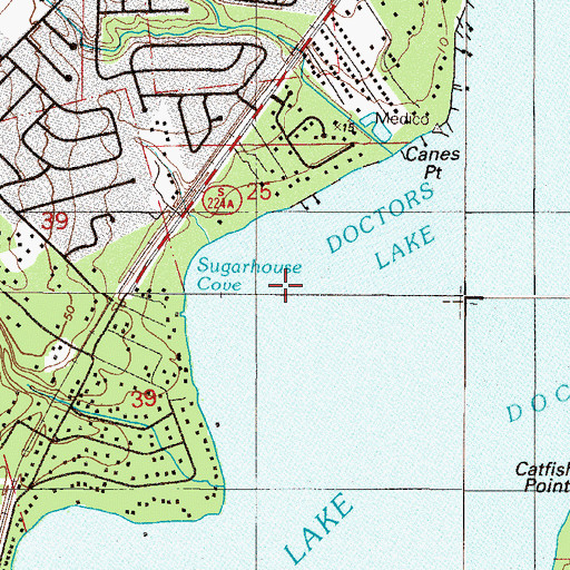 Topographic Map of Sugarhouse Cove, FL