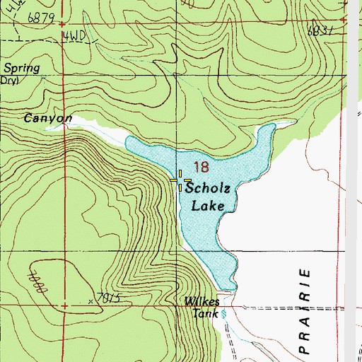 Topographic Map of Frenchy Canyon, AZ