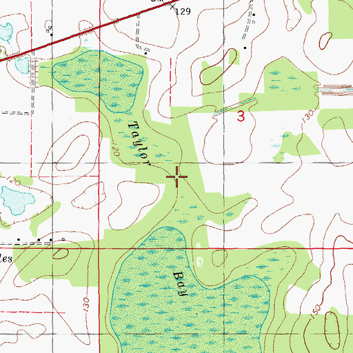 Topographic Map of Taylor Bay, FL