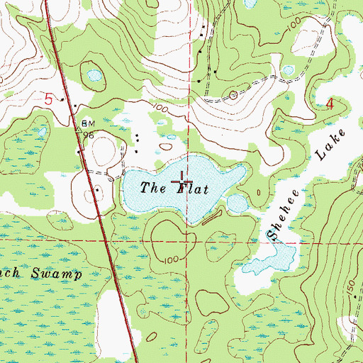 Topographic Map of The Flat, FL