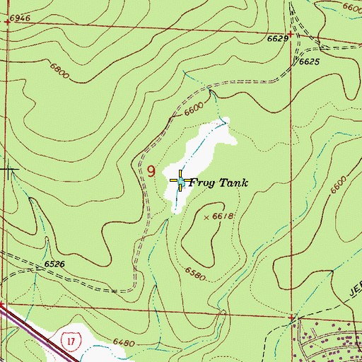 Topographic Map of Frog Tank, AZ