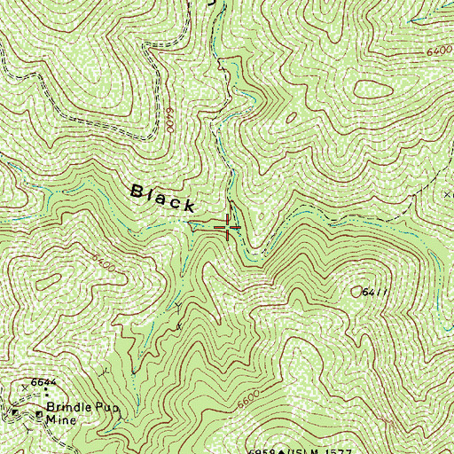 Topographic Map of Gaddes Canyon, AZ