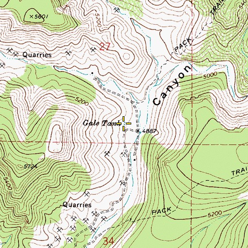 Topographic Map of Gale Tank, AZ