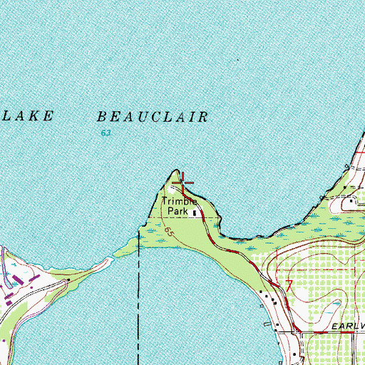 Topographic Map of Trimble Park, FL
