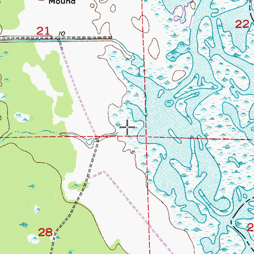 Topographic Map of Turkey Creek, FL