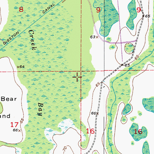 Topographic Map of Turkey Creek Bay, FL