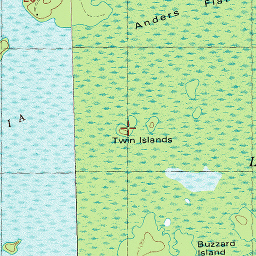 Topographic Map of Twin Island, FL