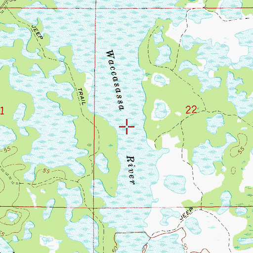 Topographic Map of Waccasassa River, FL
