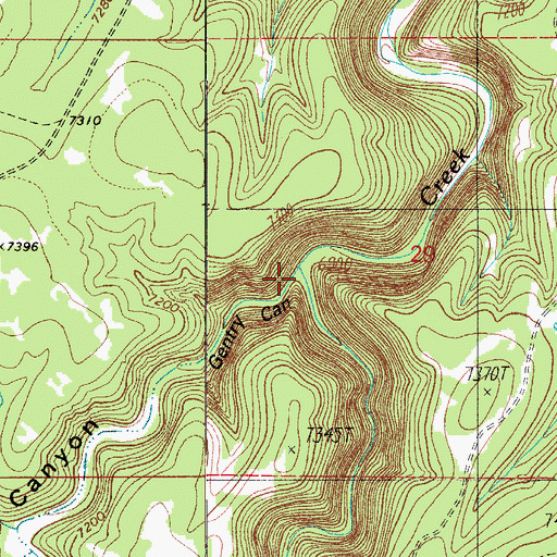 Topographic Map of Gentry Canyon, AZ