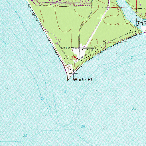 Topographic Map of White Point, FL