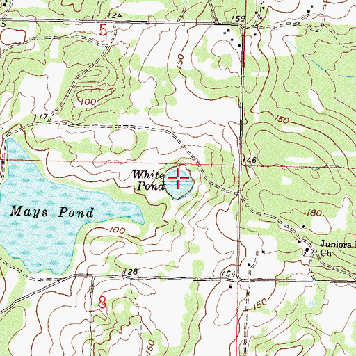 Topographic Map of White Pond, FL