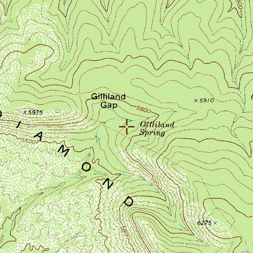 Topographic Map of Gilliland Spring, AZ